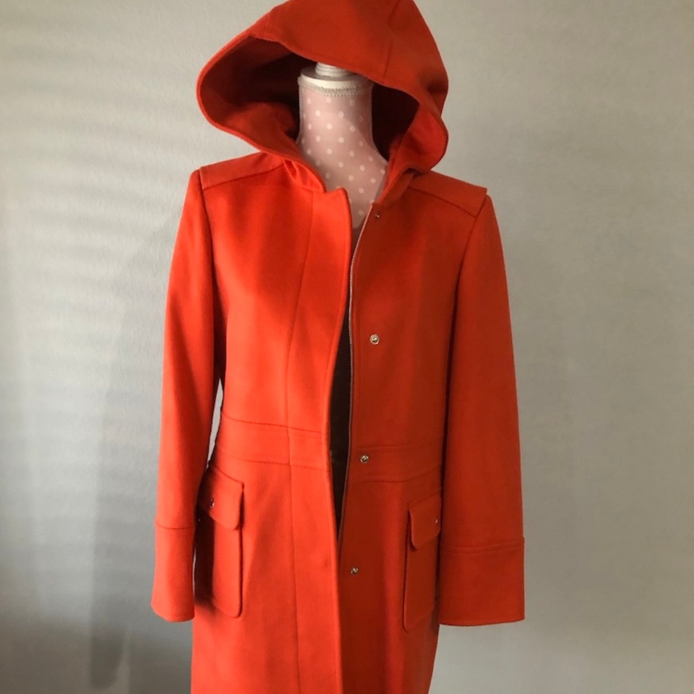 Michael Kors Pumpkin Orange Wool Coat